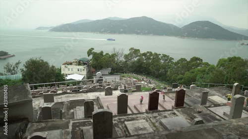 an overview of graveyard in Hong Kong. photo