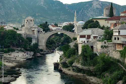 View of the town Bosnia and Herzegovina. Mostar