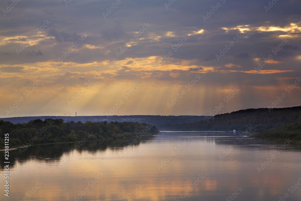 Oka river near Polenovo estate. Tula oblast. Russia