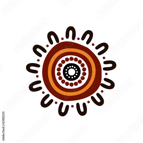 aboriginal art design icon logo template