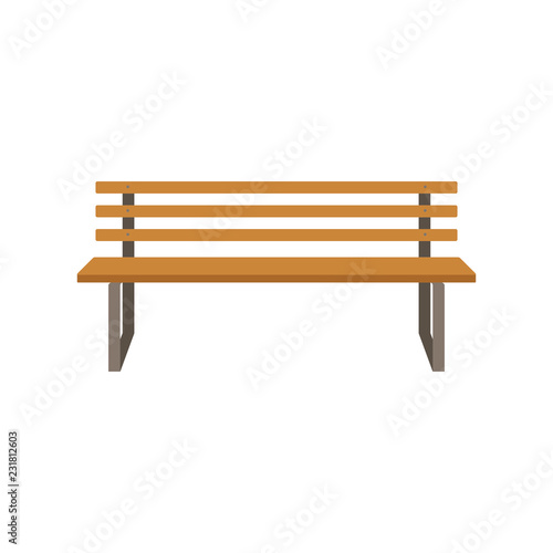 park bench vector illustration flat style 