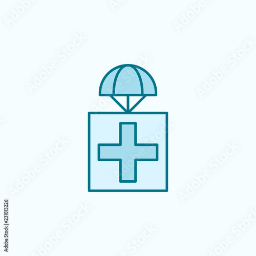 premise with medicines  field outline icon