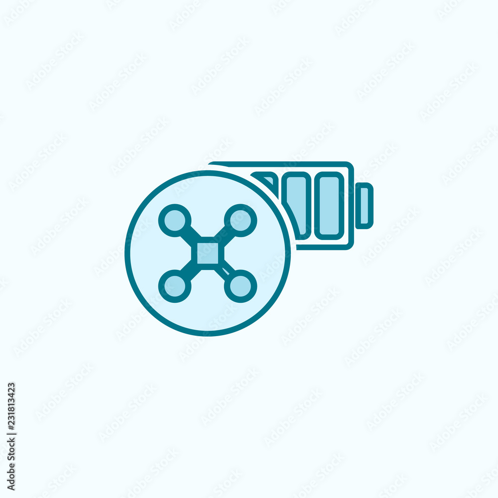 charging a drone field outline icon charging a drone field outline icon