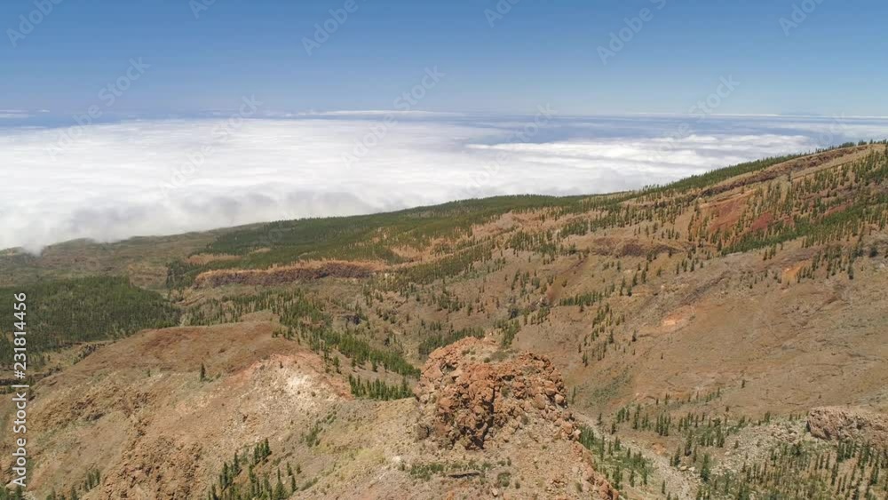 Aerial view of the Teide National Park, flight over the mountains. Tenerife, Canary Islands Aerial view of the Teide National Park, flight over the mountains. Tenerife, Canary Islands
