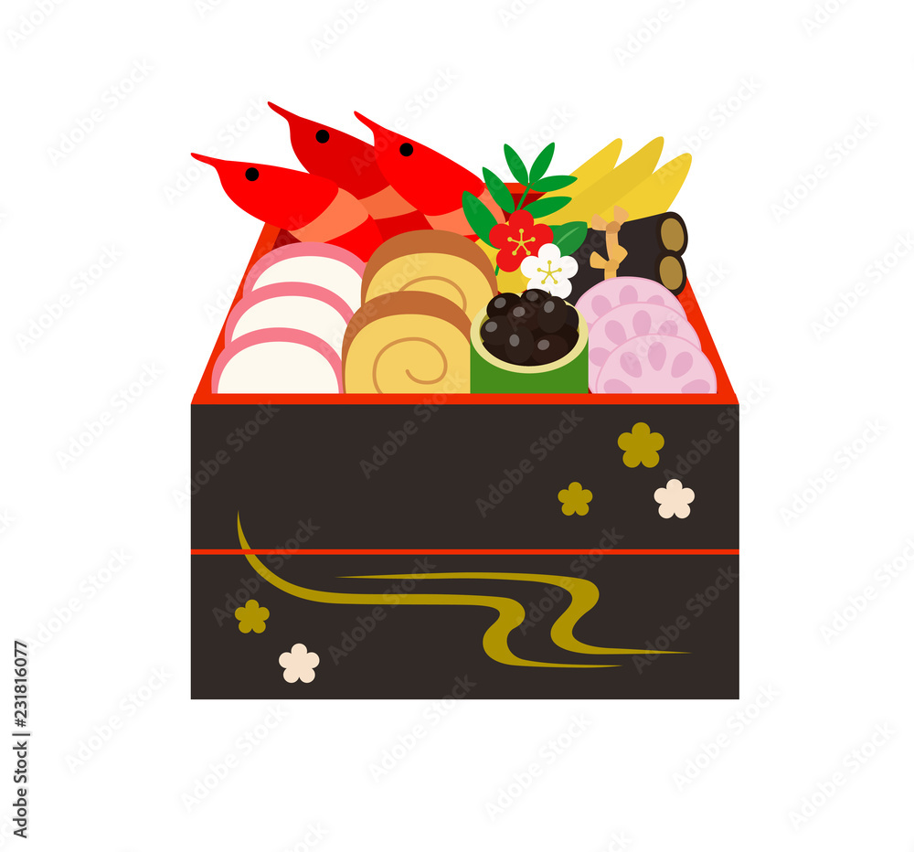 おせち料理 イラスト素材 Stock Vector Adobe Stock