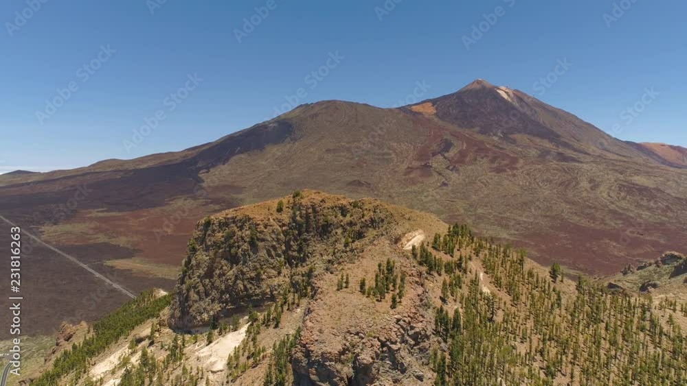 Aerial view of the Teide National Park, flight over the mountains and lava. Tenerife, Canary Islands Aerial view of the Teide National Park, flight over the mountains and lava. Tenerife, Canary Islands