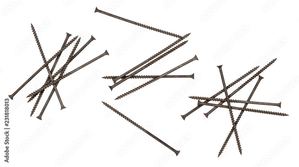 Long black Screws pile Long black Screws pile