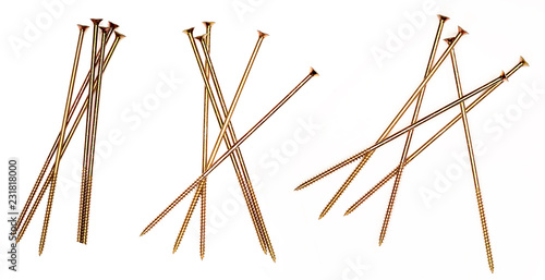 Long Golden Screws pile.