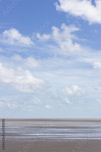 seaside and blue sky background