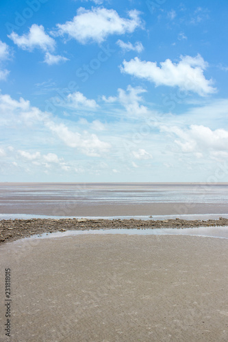 seaside and blue sky background