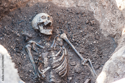 Skeleton soldier of the Second World War photo