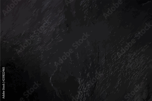 An abstract black slate background, a dark frame with a place for text, a vector texture