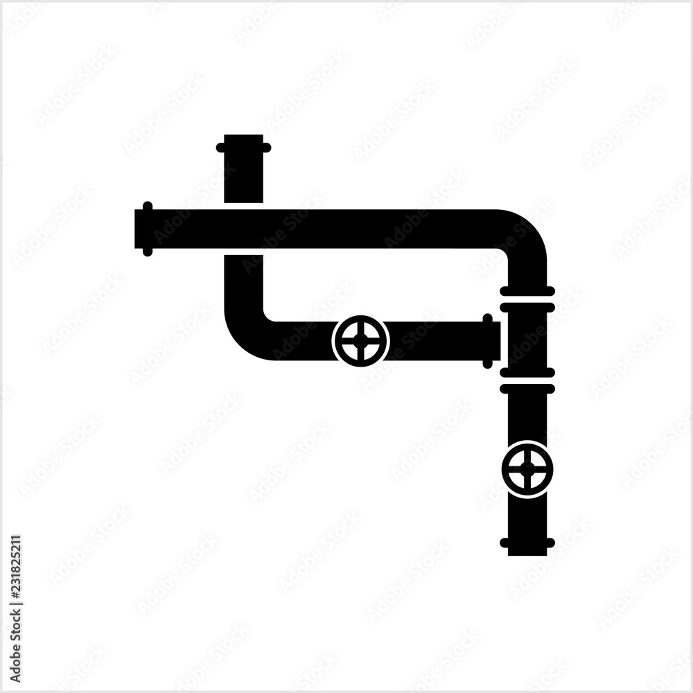 Pipe Icon, Pipe Fitting Icon, Water, Gas, Oil Pipeline, Plumbing Work Pipe Icon, Pipe Fitting Icon, Water, Gas, Oil Pipeline, Plumbing Work