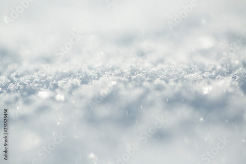 Snow texture. Snowflake crystals. Macro photo © Cg loser 