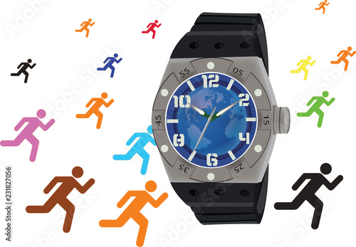 orologio da polso moderno per persone sportive