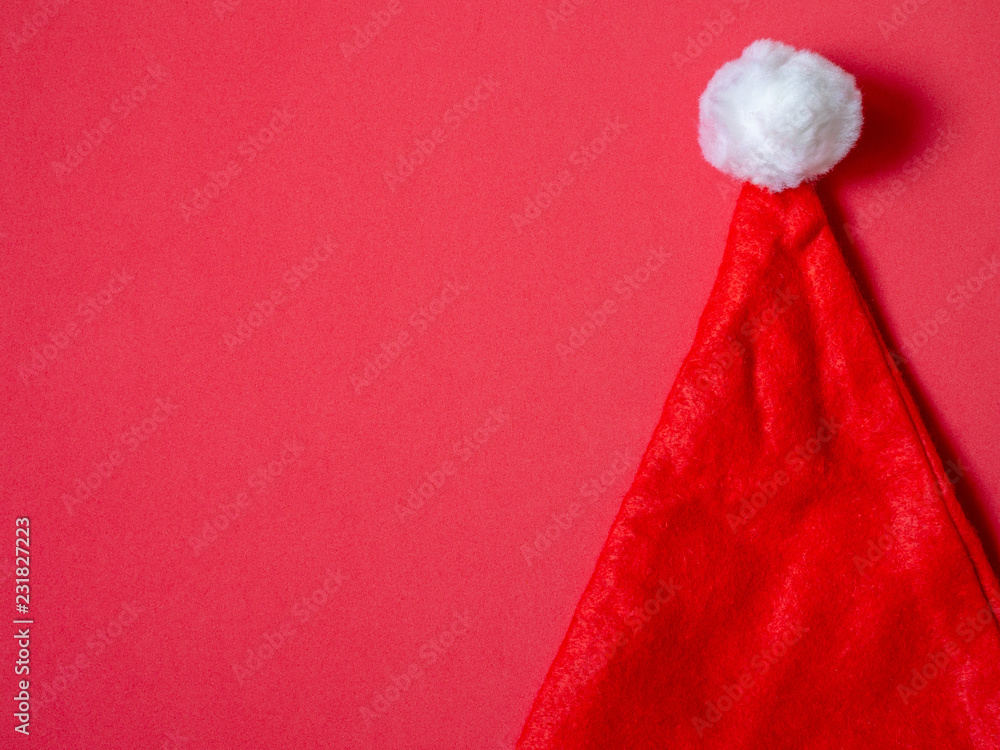Santa Claus hat minimalist background Santa Claus hat minimalist background