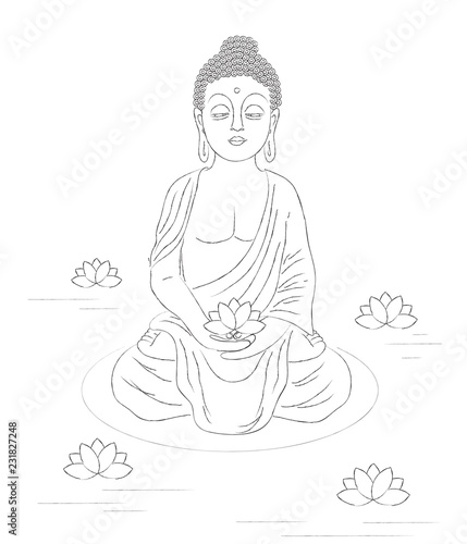 Будда и лотосы