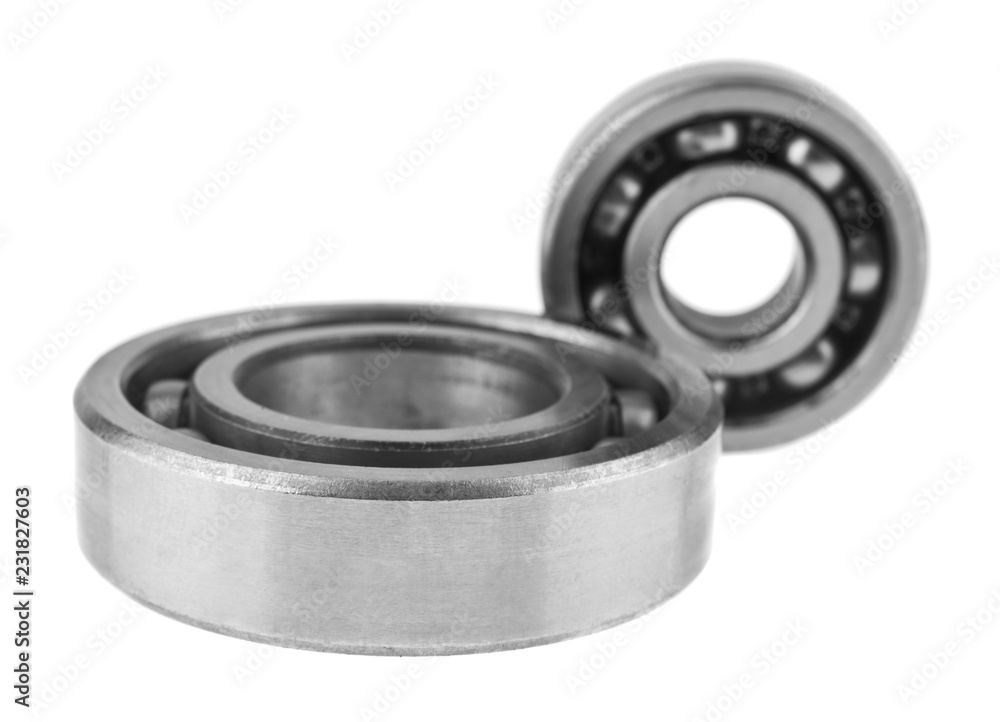 metal bearings isolated on white background metal bearings isolated on white background