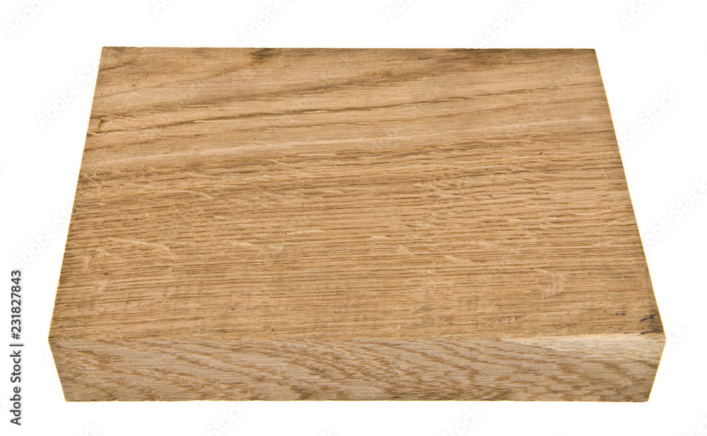 Naklejka premium wooden board isolated on white background