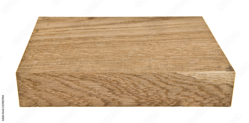 Naklejka premium wooden board isolated on white background