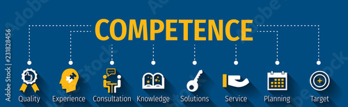 Competence business with icon