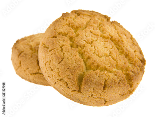 homemade cookies isolated on white background close up