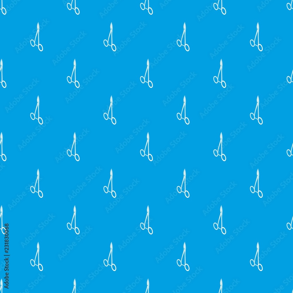 Hospital forceps pattern vector seamless blue repeat for any use Hospital forceps pattern vector seamless blue repeat for any use