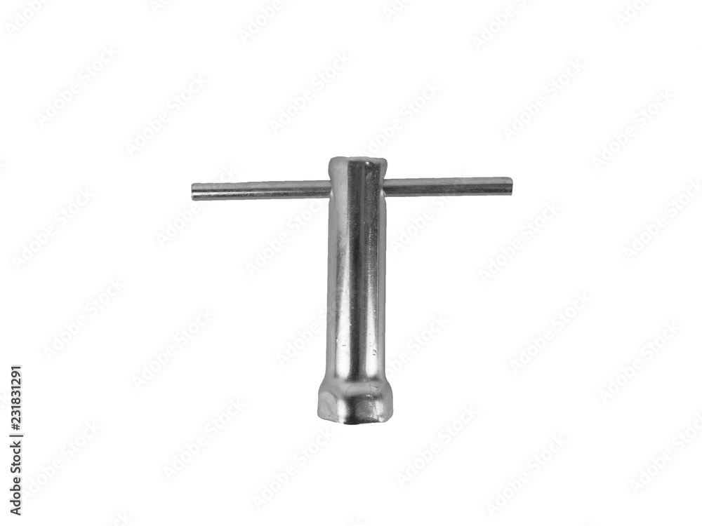 Spark plug wrench on white background. Spark plug wrench on white background.