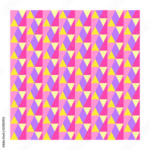 Arte geometrico rosa giallo colorato astratto texture sfondo vettoriale moderno tessile stampa mosaico mattonella ornamento concetto stoffa