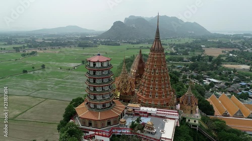 Wallpaper Mural Tiger Cave Temple (Wat Tham Sua) in Kanchanaburi, Thailand is a beautiful day, so it is very popular with tourists and foreigners Torontodigital.ca
