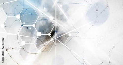 Artificial intelligence. Technology web background. Virtual concept