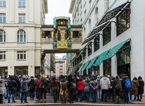 Photography Ankeruhr Clock in Hoher Markt - Vienna Austria
