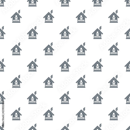 Green house pattern vector seamless repeat for any web design