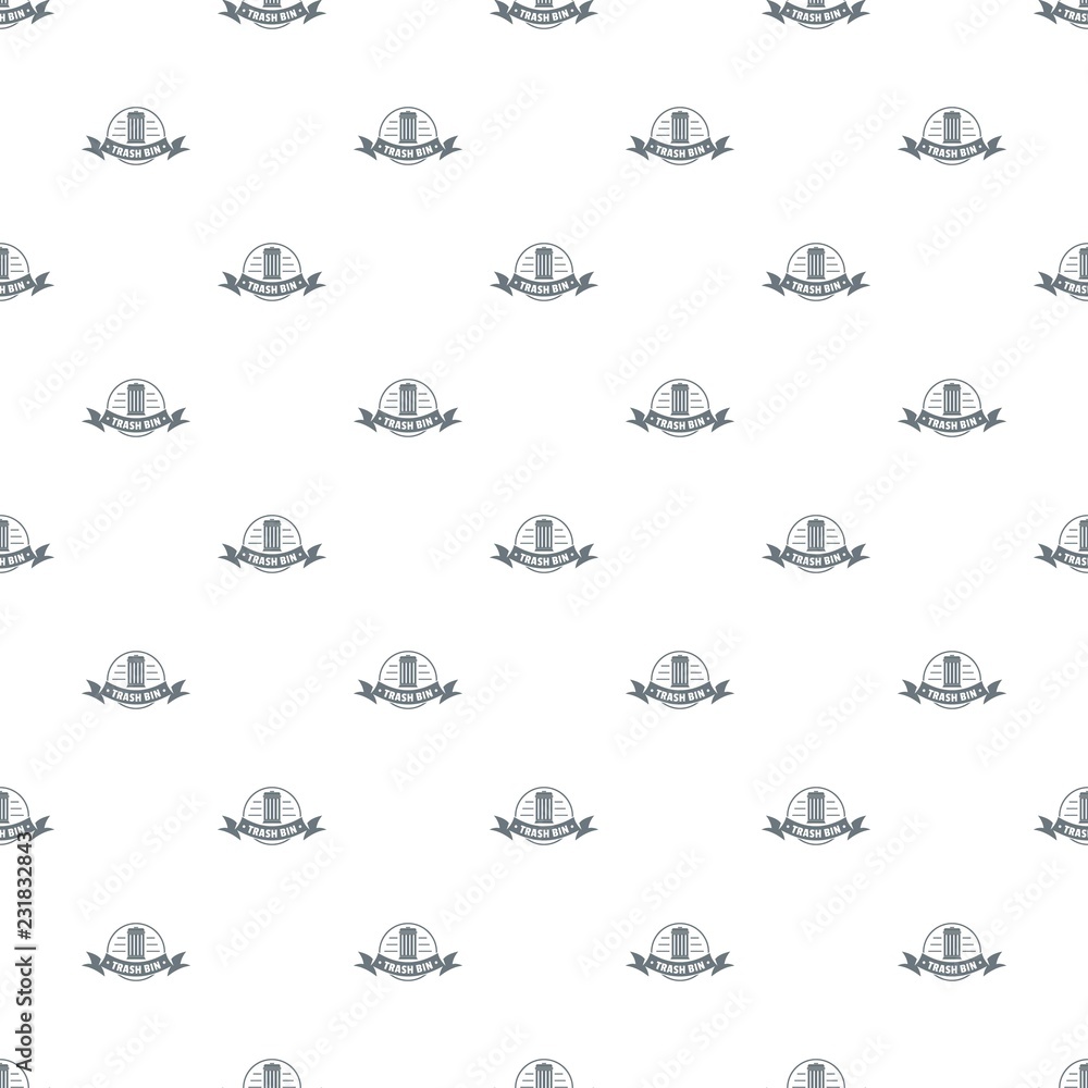 Trash bin pattern vector seamless repeat for any web design