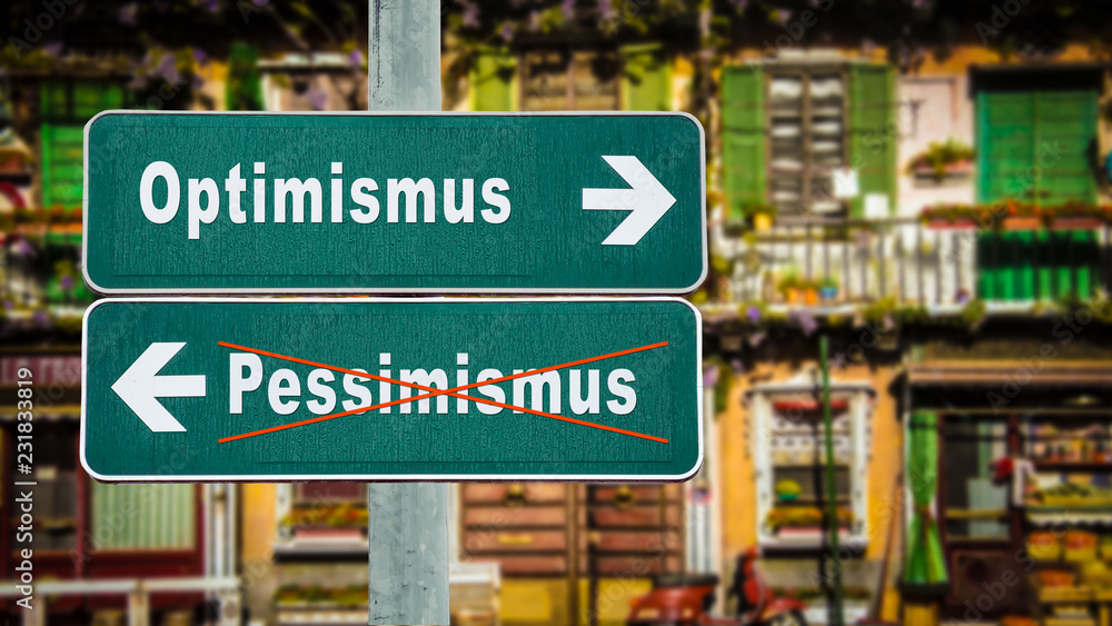 Schild 350 - Optimismus