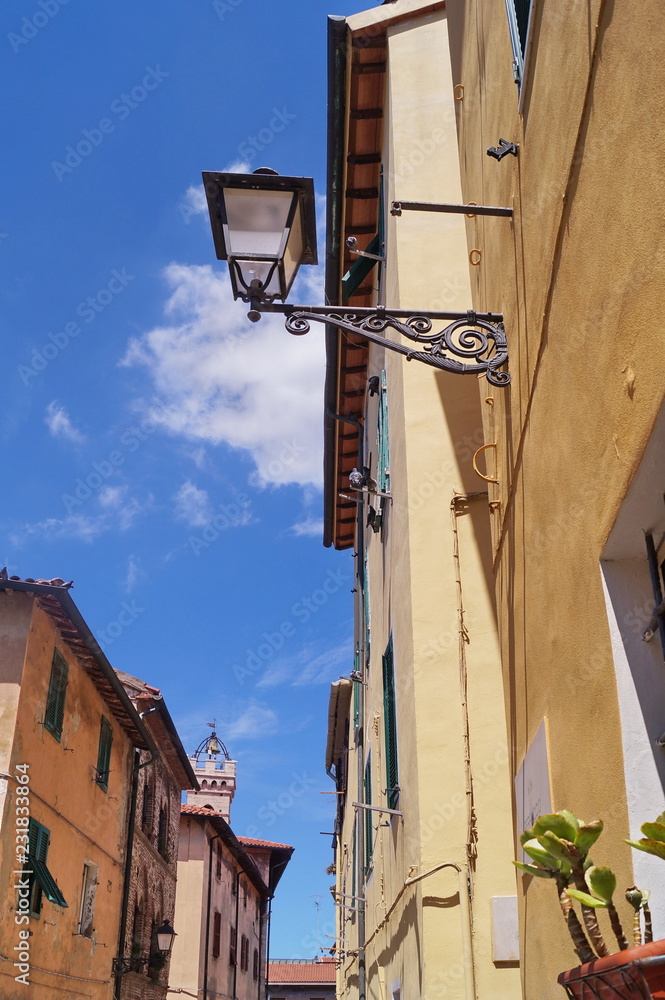 Street of Piombino, Tuscany, Italy Street of Piombino, Tuscany, Italy