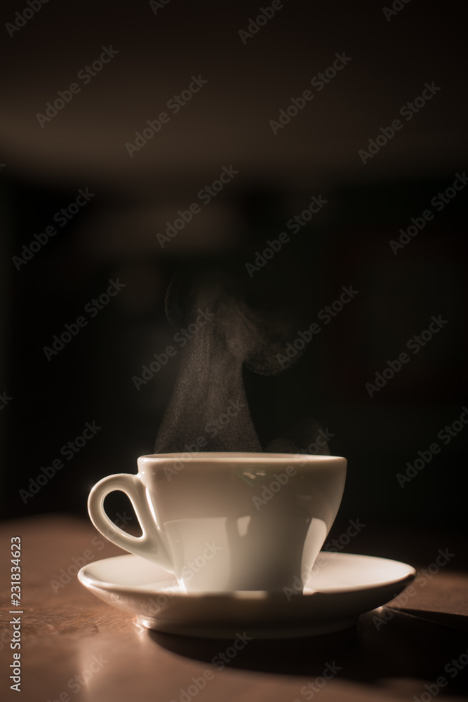 Fototapeta premium Steamy coffee cup