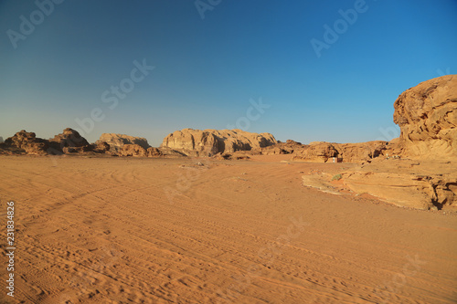 Beautiful view of Wadi Rum desert  Hashemite Kingdom of Jordan