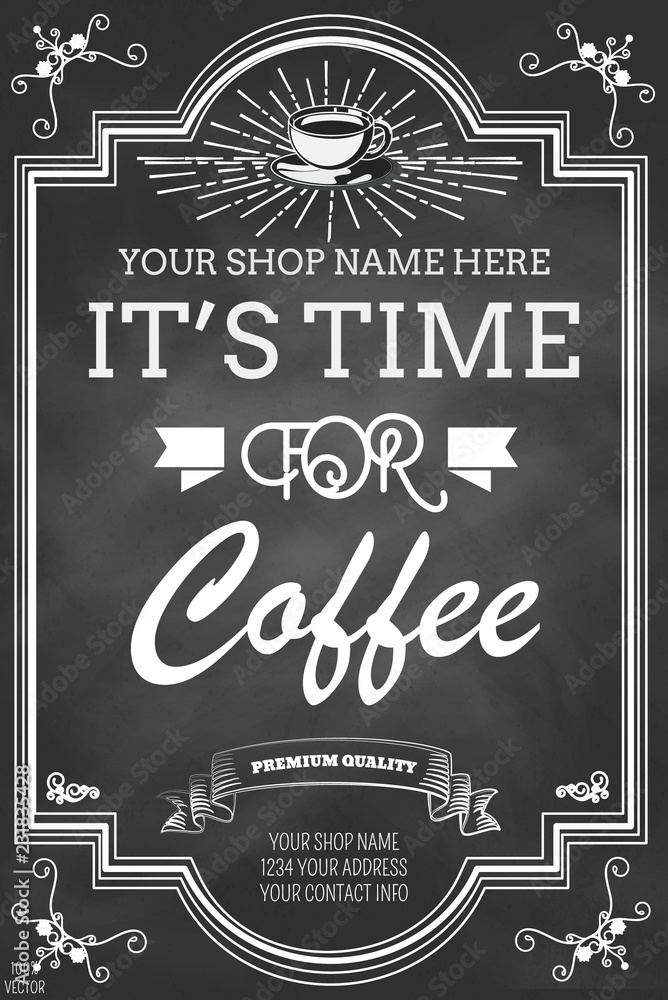 Black and white Restaurant or coffee house menu design template