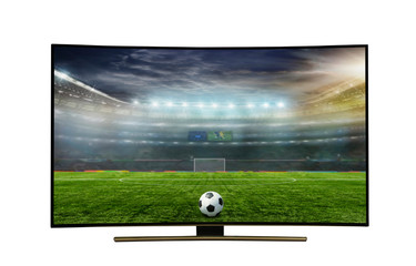 4k monitor isolated on white.