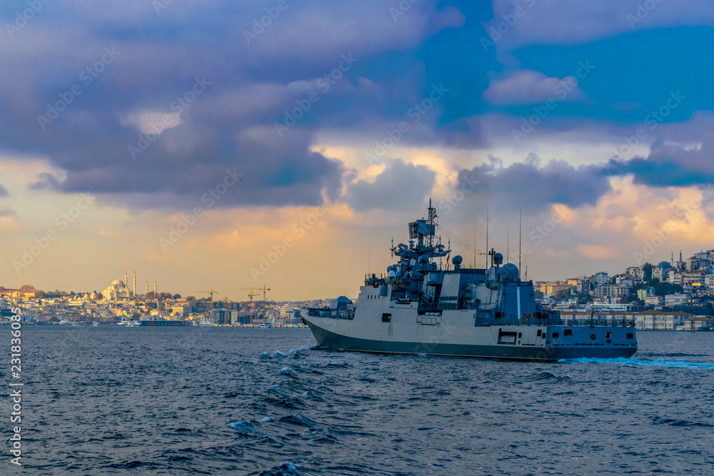 Battleship in Istanbul