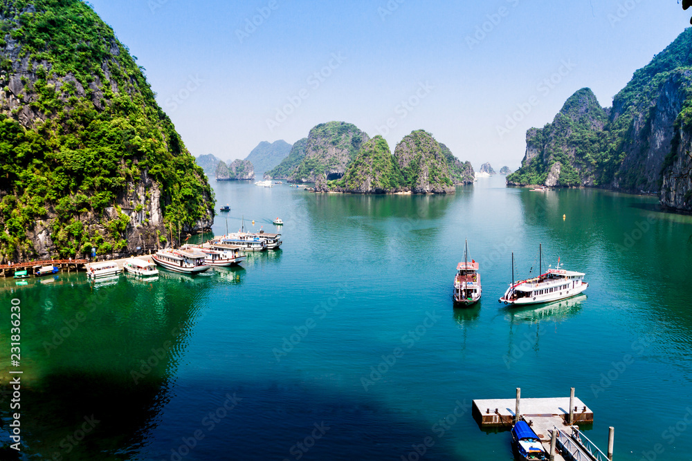 Boats in Ha Long Bay, Vietnam