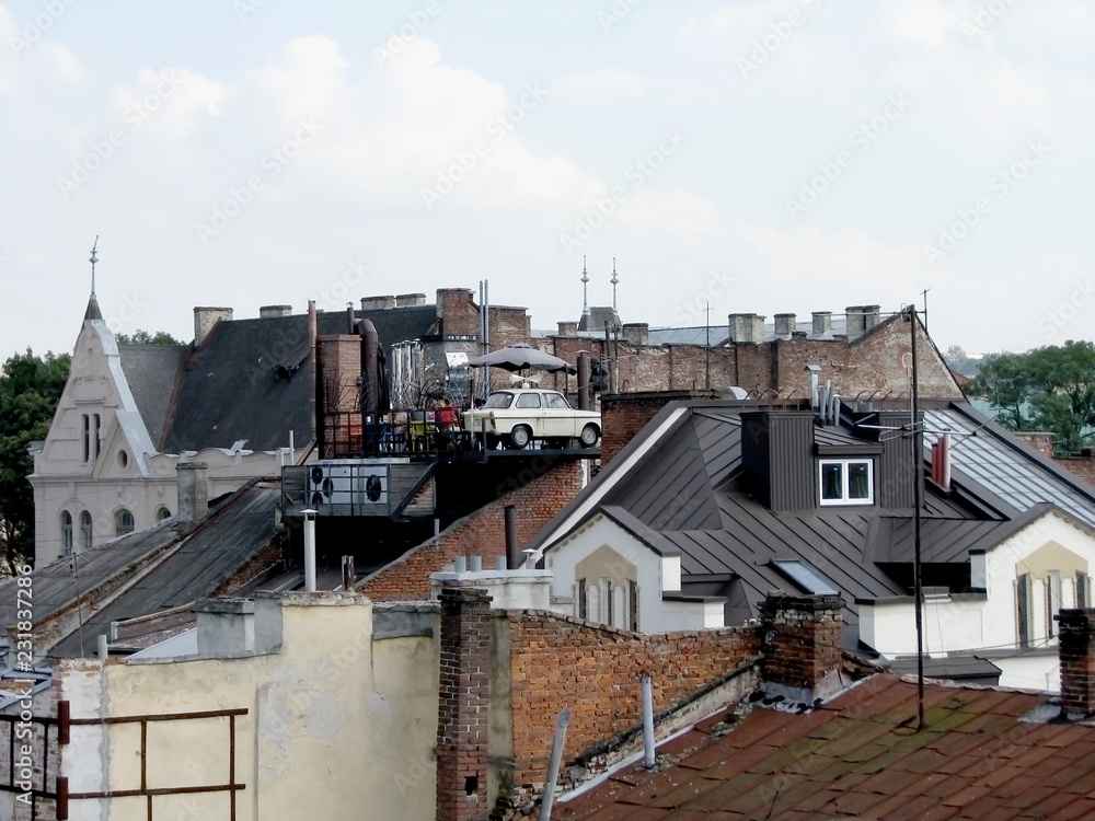 roofs of old houses in lvov