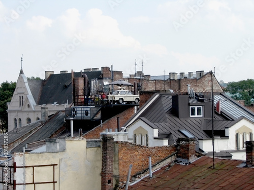 roofs of old houses in lvov