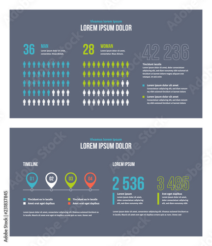 Vector business infographic presentation slides template No. 8.