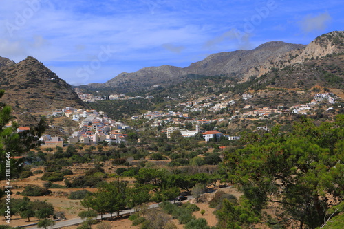 The villages Aperi, Volada and Othos on Karpathos in Greece © kstipek