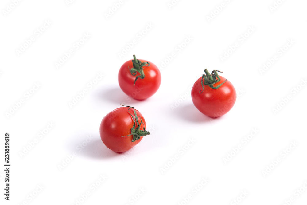 cherry tomatoes on white background cherry tomatoes on white background