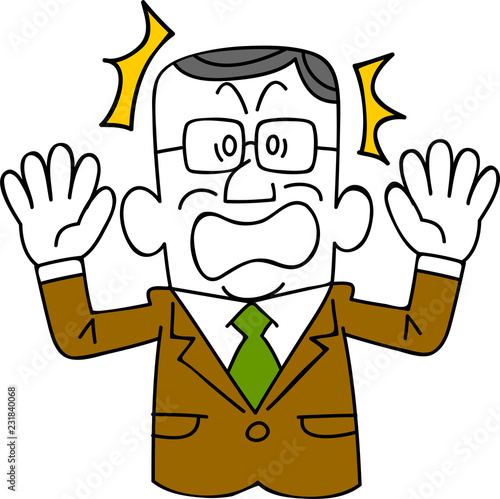 ショックを受ける管理職のビジネスマン