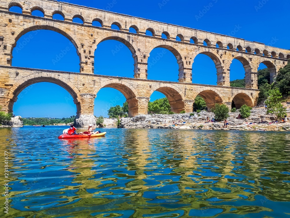 Pont du Gard, Occitanie, France.