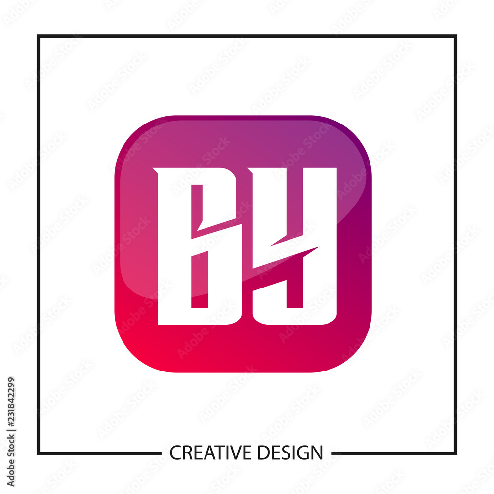 Initial Letter BY Logo Template Design Vector Illustration Initial Letter BY Logo Template Design Vector Illustration